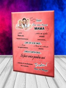 cnv006 Avem cea mai buna mama cu fundal Tablou canvas Avem cea mai buna mama