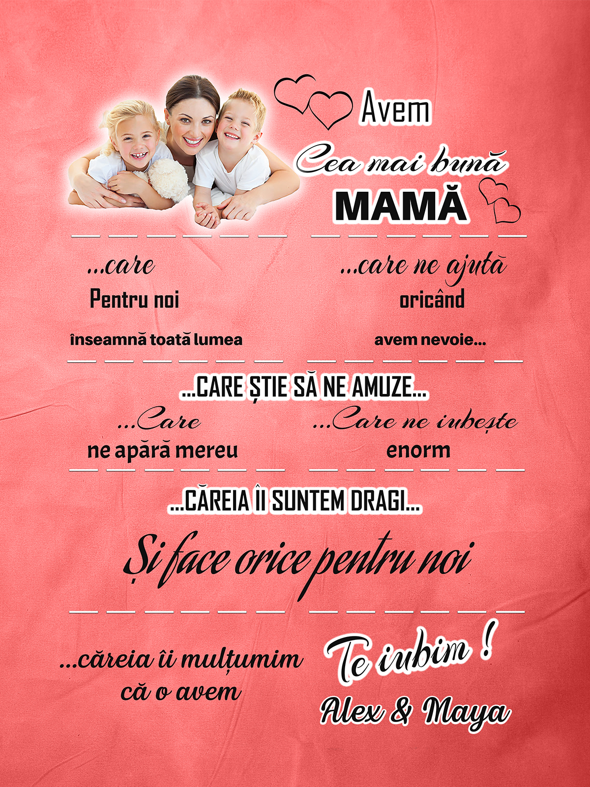 Tablou canvas Avem cea mai buna mama