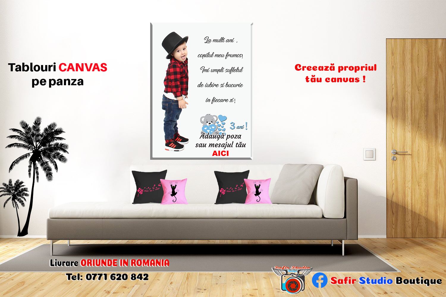 Tablou canvas personalizat cu o poza