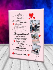 CNV16 Canvas Familia este-colaj 3 poze fundal Tablou canvas familia este o mica lume 3 poze
