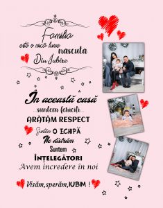 CNV16 vertical Model Tablou canvas familia este o mica lume 3 poze