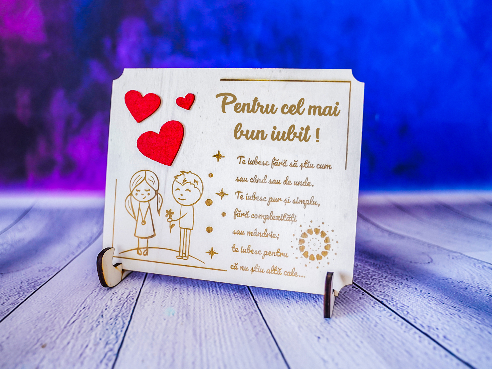 grv011 tablou lemn Te iubesc fara poza iubit Tablou lemn Te iubesc ziua indragostitilor
