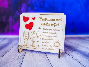 grv011 tablou lemn Te iubesc fara poza sotie Tablou lemn Te iubesc ziua indragostitilor