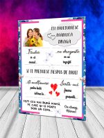 CNV034 Tablou iti multumesc mamica fundal Tablou canvas Iti multumesc mamica Cadouri pentru mama personalizate cadouri 1 martie 8 martie
