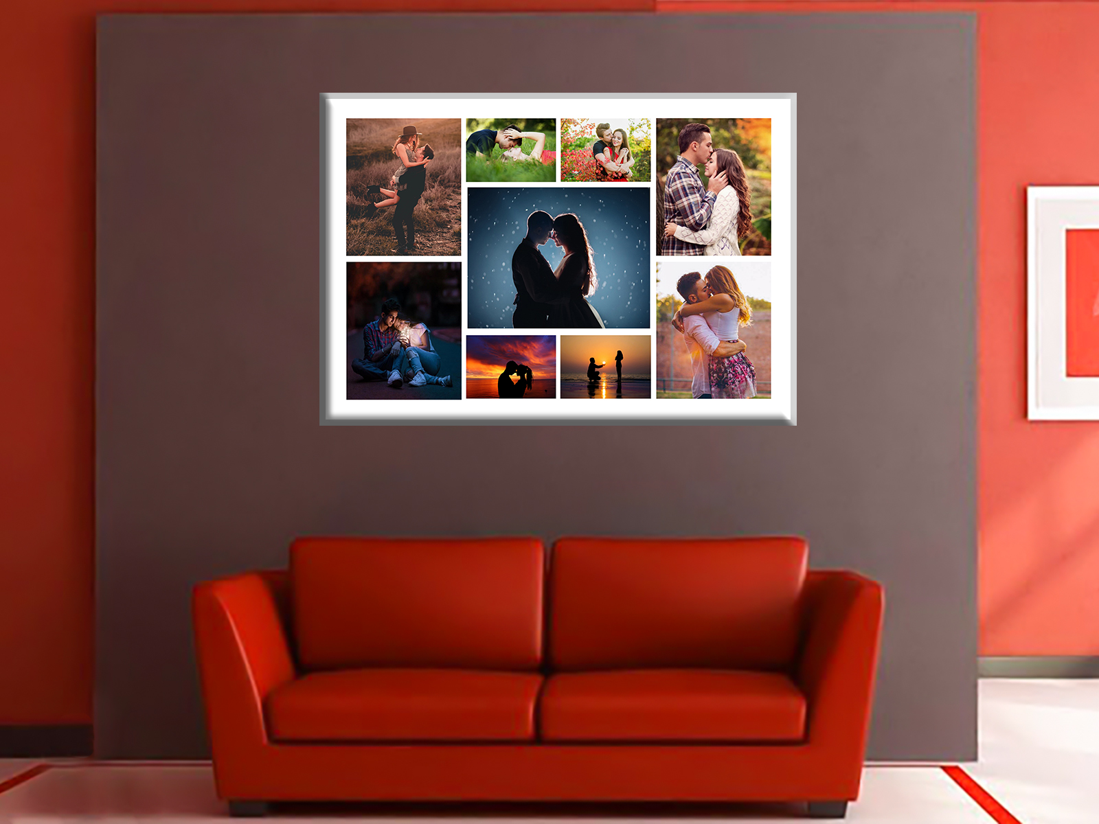 Tablou canvas colaj 9 poze personalizat decor casa