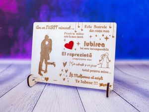 grv013 Tablou lemn Iti multumesc ca existi fara poza Tablou lemn gravat cu mesaj si poza cadouri personalizate Tablou lemn gravat cu mesaj si poza cadouri personalizate Iubirea care se naste