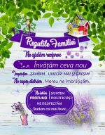 CNV025 Regulile familiei Tablou canvas personalizat Regulile familiei decoratiuni living sufragerie decorul casei