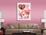 CNV031 Tablou canvas inima Te iubesc fundal 1 Tablou canvas indragostiti inima te iubesc personalizat cu poza si mesaj