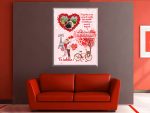 CNV031 Tablou canvas inima Te iubesc fundal 2 Tablou canvas indragostiti inima te iubesc personalizat cu poza si mesaj