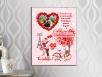 CNV031 Tablou canvas inima Te iubesc fundal principal Tablou canvas indragostiti inima te iubesc personalizat cu poza si mesaj