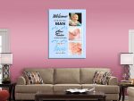 cnv037 Tablou canvas Bun venit Bebe baiat fundal Tablou canvas bun venit bebe baiat cadouri personalizate