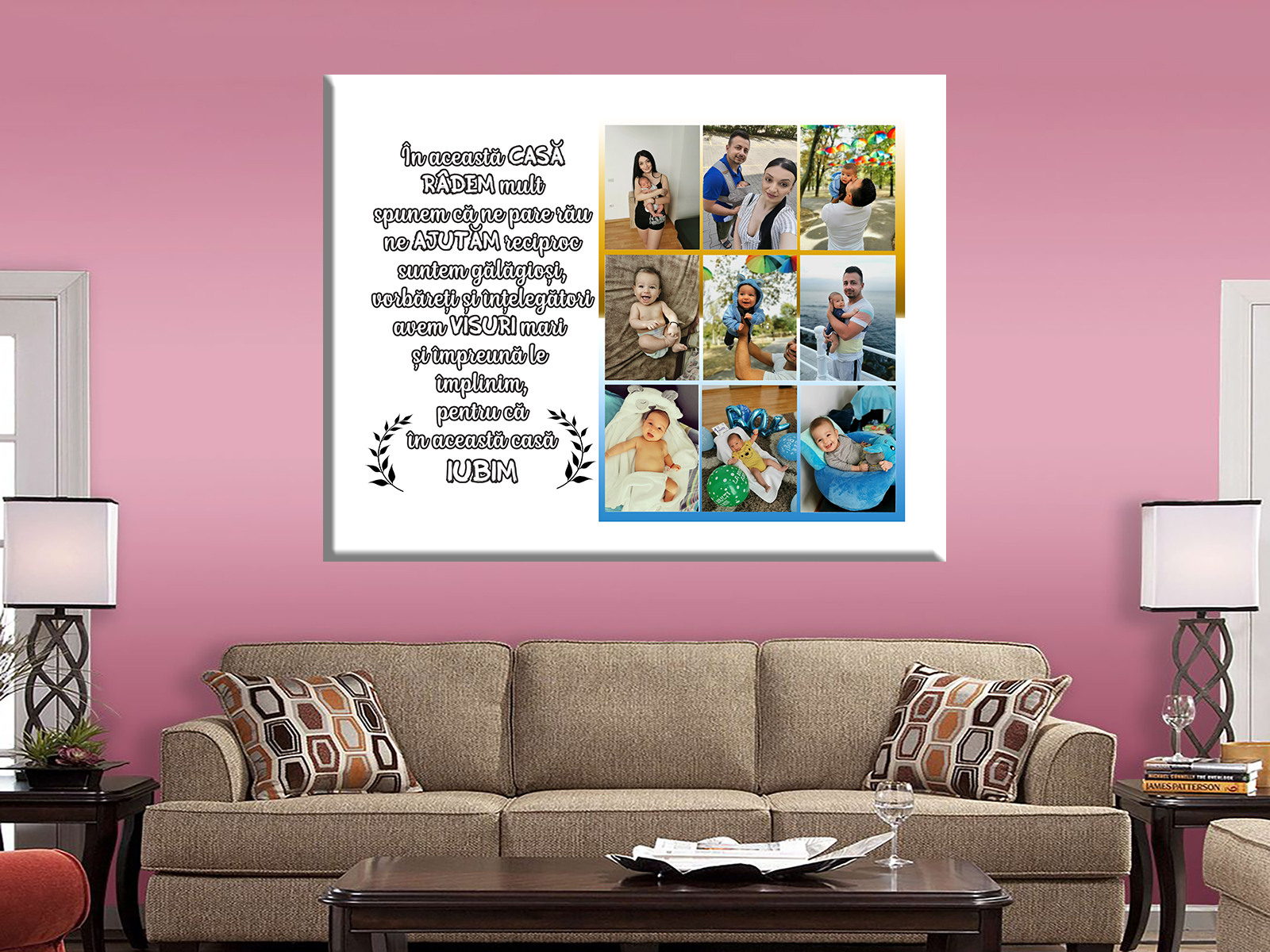 cnv041 Tablou canvas familie colaj 9 poze fundal 1 Tablou canvas familie colaj 9 poze cu mesaj cadouri personalizate