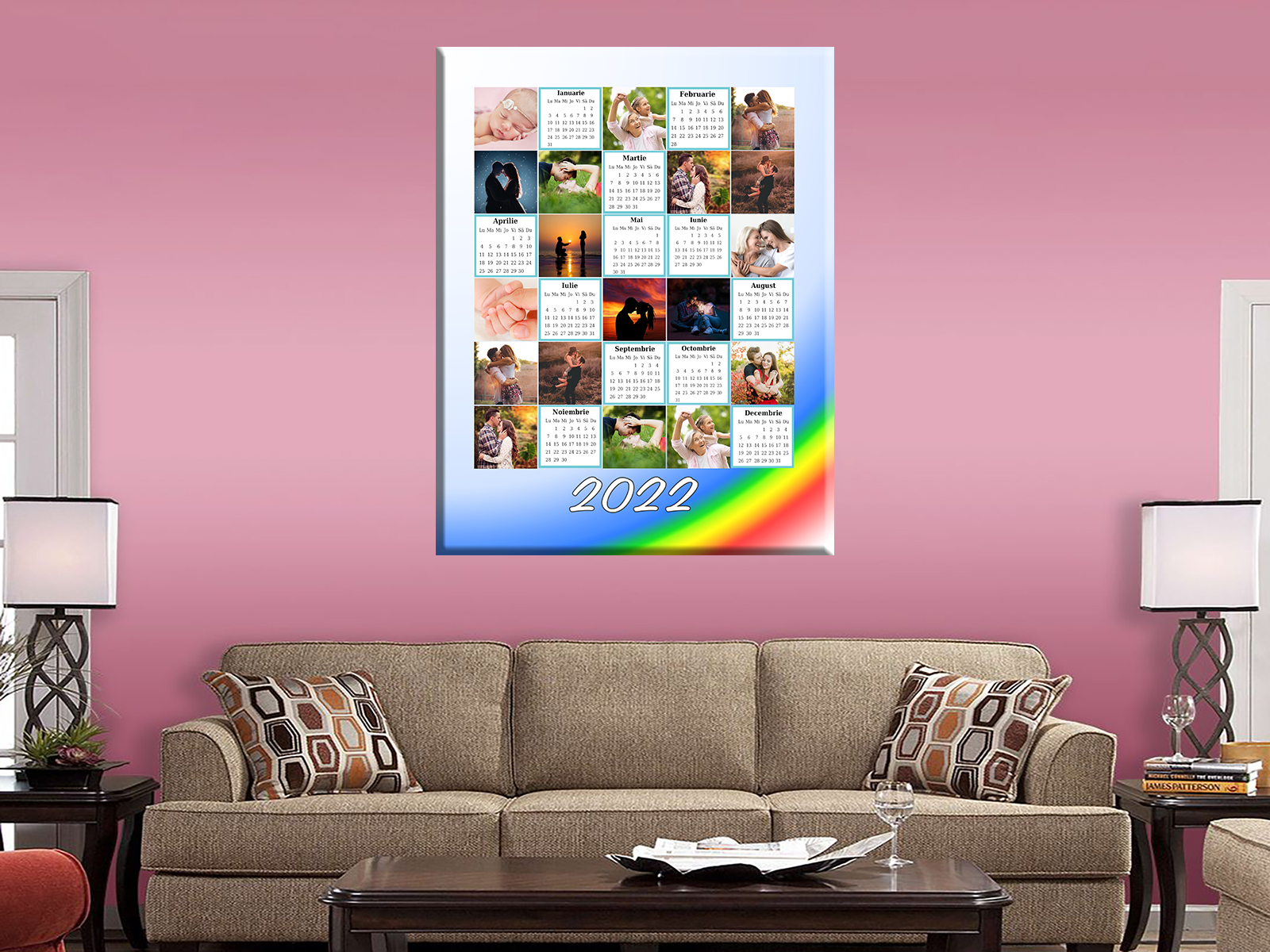 Tablou canvas calendar cu poze