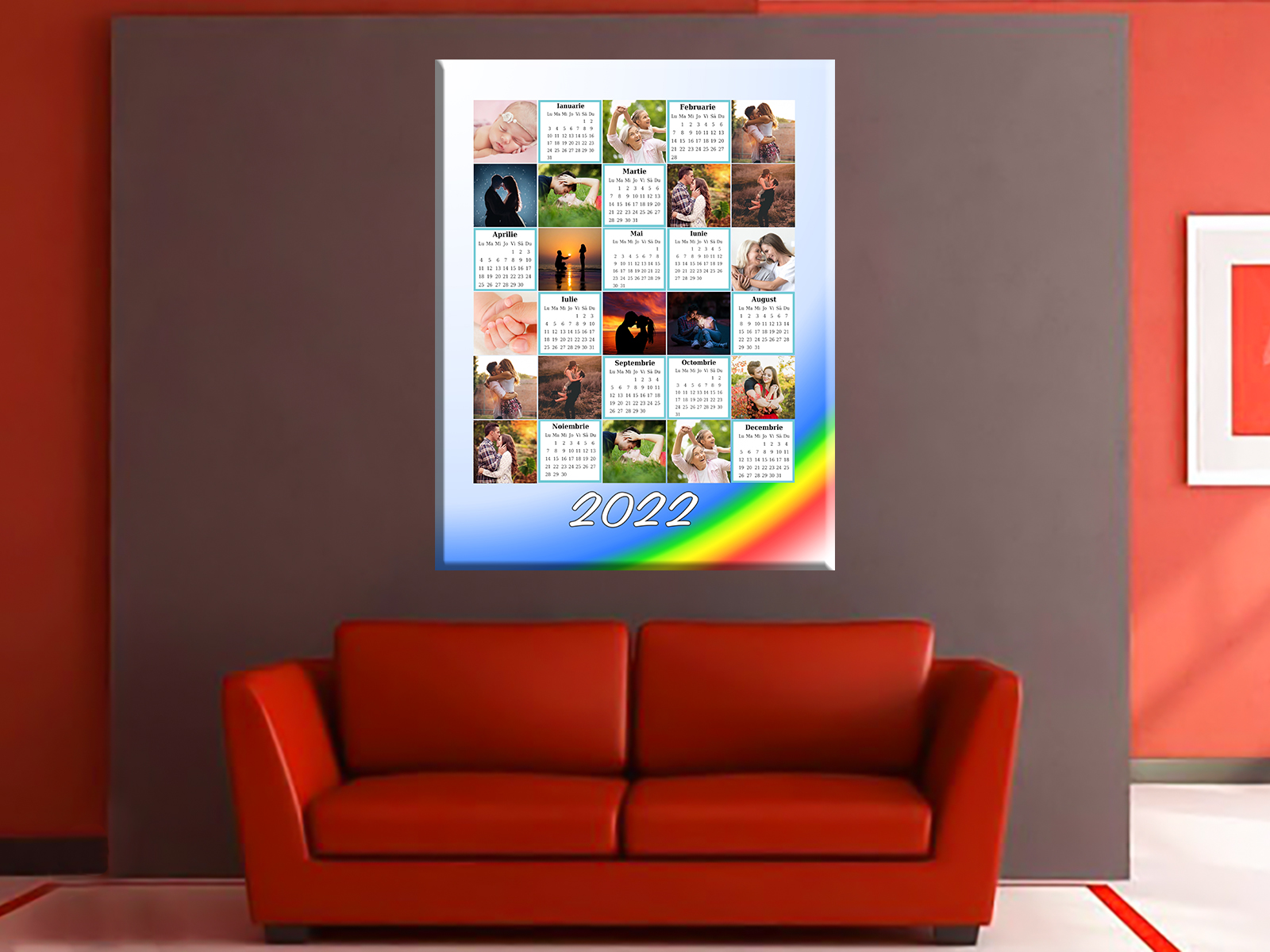 Tablou canvas calendar cu poze