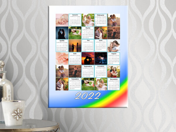Tablou canvas calendar cu poze