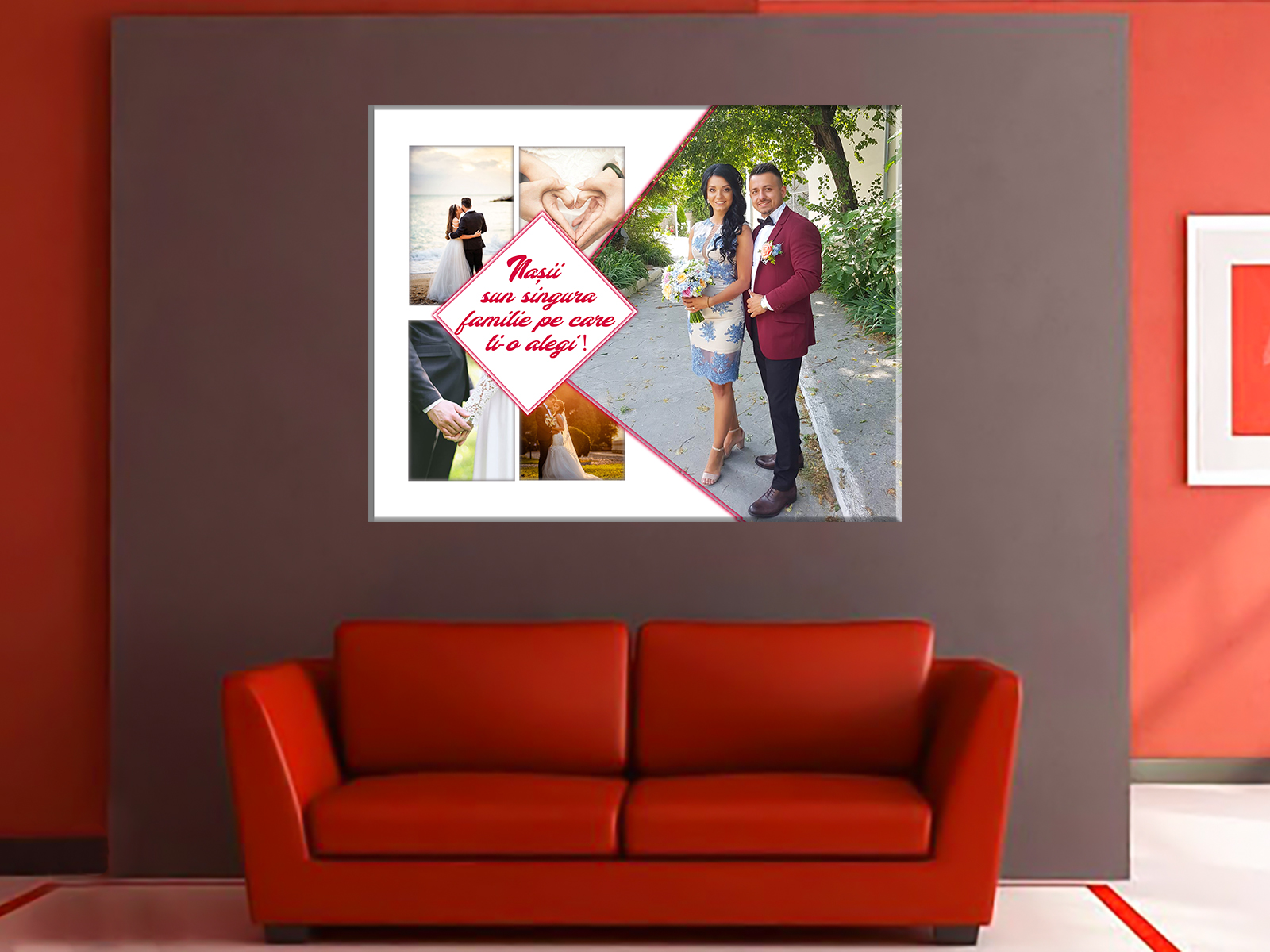 Tablou canvas Nasii sunt singura familie cadouri pentru nasi