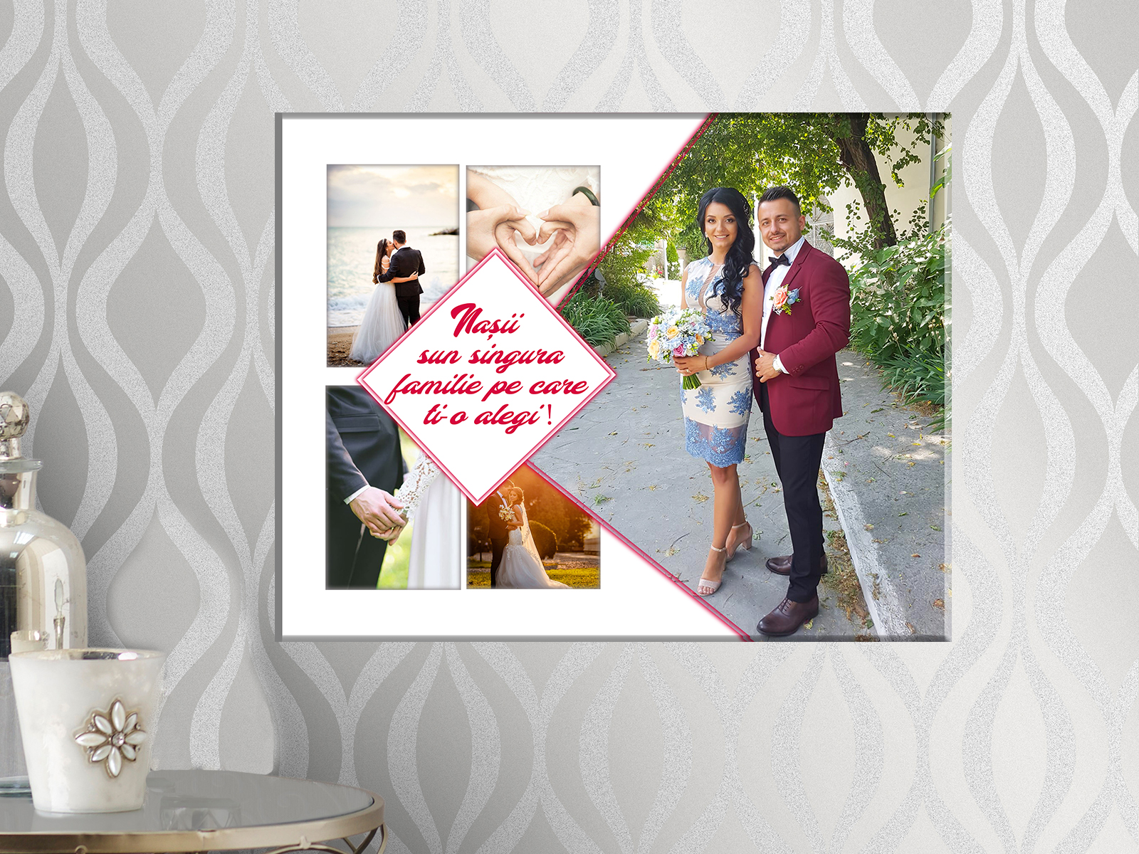 Tablou canvas Nasii sunt singura familie cadouri pentru nasi