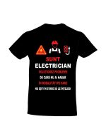 Trc072 Tricou negru Sunt electrician solutionez probleme pe care nu esti in stare sa le intelegi cadouri electricieni