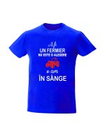 trc077 A fi fermier nu este o alegere albastru Tricou personalizat A fi fermier nu este o alegere o am in sange tricouri fermieri cadouri
