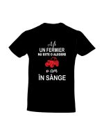 trc077 A fi fermier nu este o alegere negru Tricou personalizat A fi fermier nu este o alegere o am in sange tricouri fermieri cadouri