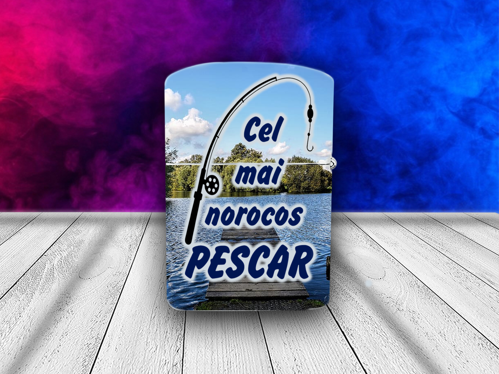 Bricheta personalizata cel mai norocos pescar cadouri pentru pescari brichete pentru pescari