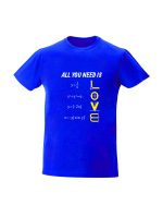Trc079 All you need is love albastru Tricou personalizat All you need is love cadouri pentru iubita iubita sot sotie 8 martie dragobete cadouri cu mesaje de iubire dragoste
