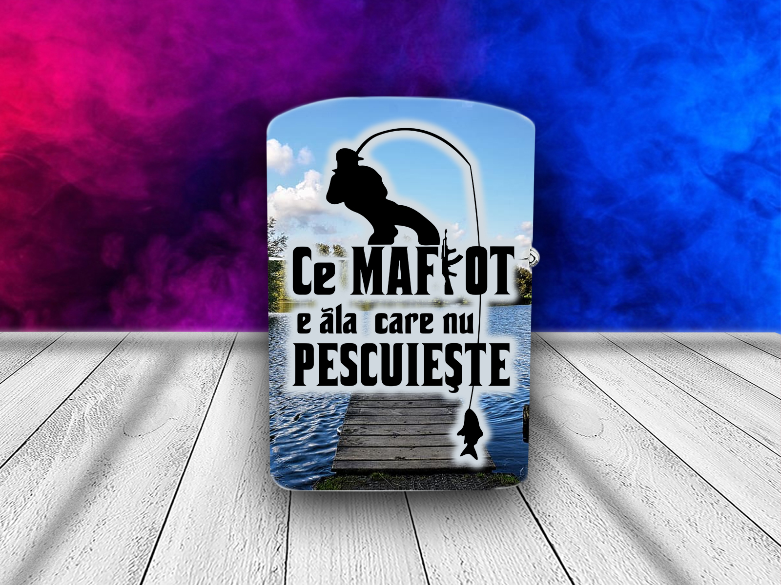 Bricheta personalizata Ce mafiot e ala care nu pescuieste cadouri pentru pescari