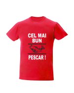 trc083 Cel mai bun pescar rosu Tricou personalizat cel mai bun pescar cadouri pentru pescari tricouri pentru pescari