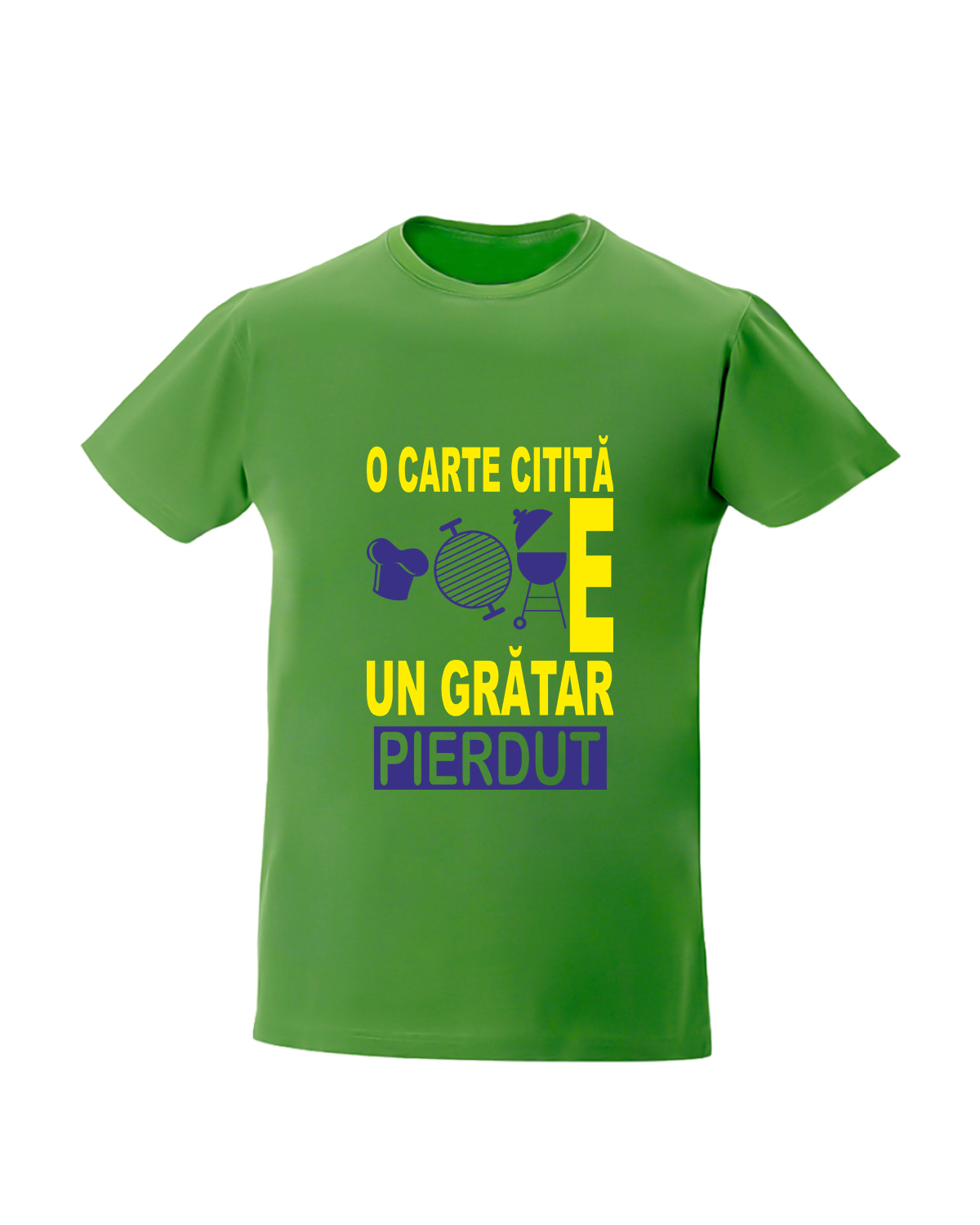 trc088 O carte citita e un gratar pierdut verde Tricou personalizat o carte citita e un gratar pierdut cadouri cu mesaje haioase tricouri cu mesaje haioase