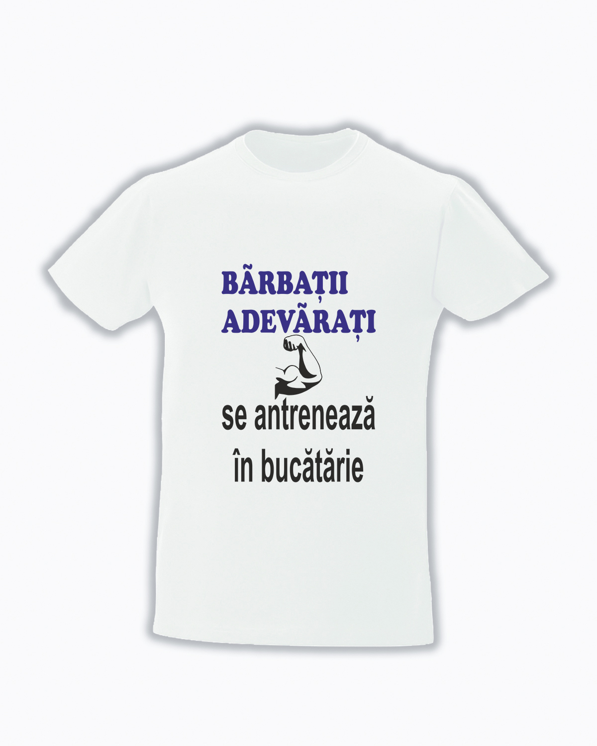 trc093 Barbatii adevarati se antreneaza in bucatarie alb tricou personalizaxt Barbatii adevarati se antreneaza in bucatarie tricouri cu mesaje haioase