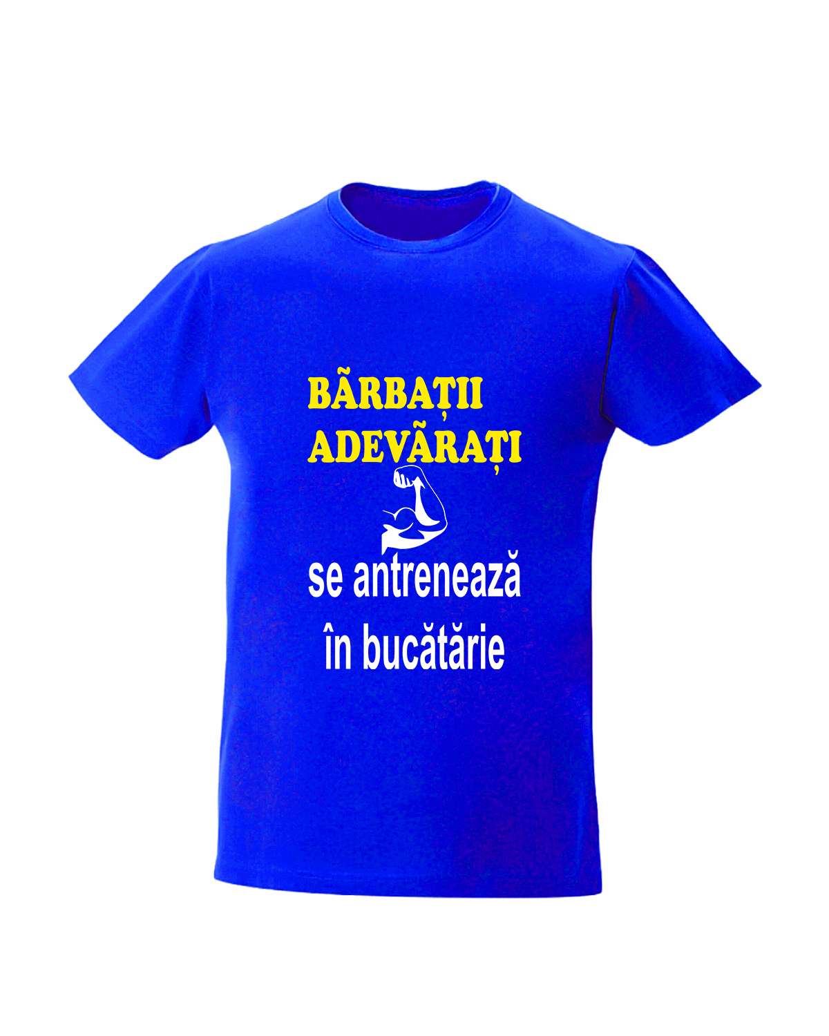 trc093 Barbatii adevarati se antreneaza in bucatarie albastru tricou personalizaxt Barbatii adevarati se antreneaza in bucatarie tricouri cu mesaje haioase