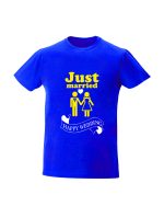 trc095 Just married albastru Tricou personalizat Just Married proaspat casatoriti tricouri pentru nunta cadouri nunta