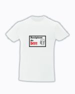 trc096 Recipient de bere alb tricou personalizat Recipient de bere cadouri haioase tricouri cu mesaje haioase