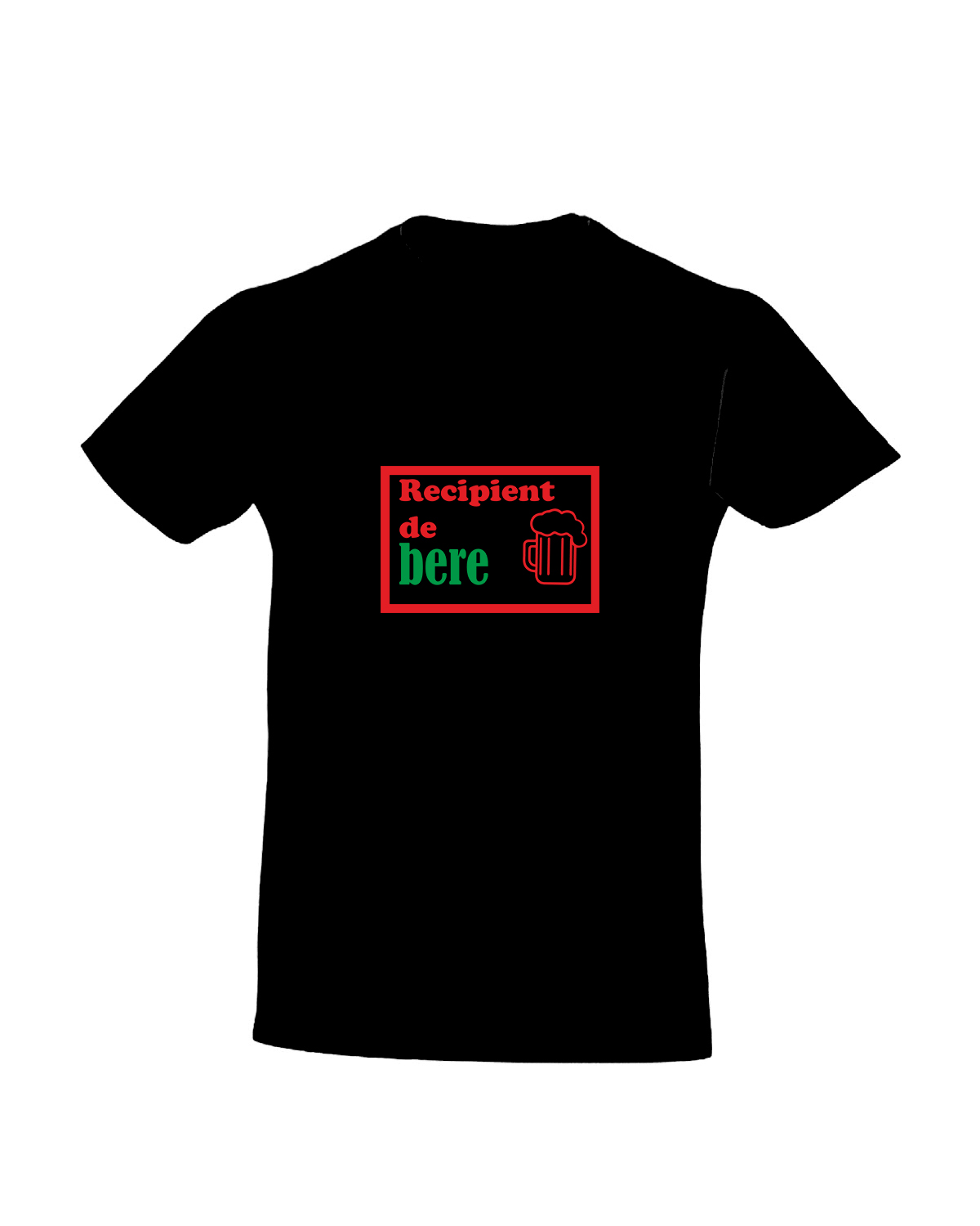 trc096 Recipient de bere negru tricou personalizat Recipient de bere cadouri haioase tricouri cu mesaje haioase