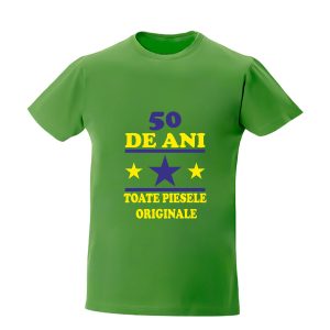 tricou personalizat 50 de ani toate piesele originale cadouri aniversare tricouri varsta la multi ani