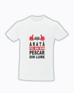 trc099 Asa arata cel mai bun pescar din lume alb Tricou personalizat asa arata cel mai bun pescar din lume cadouri pentru pescari
