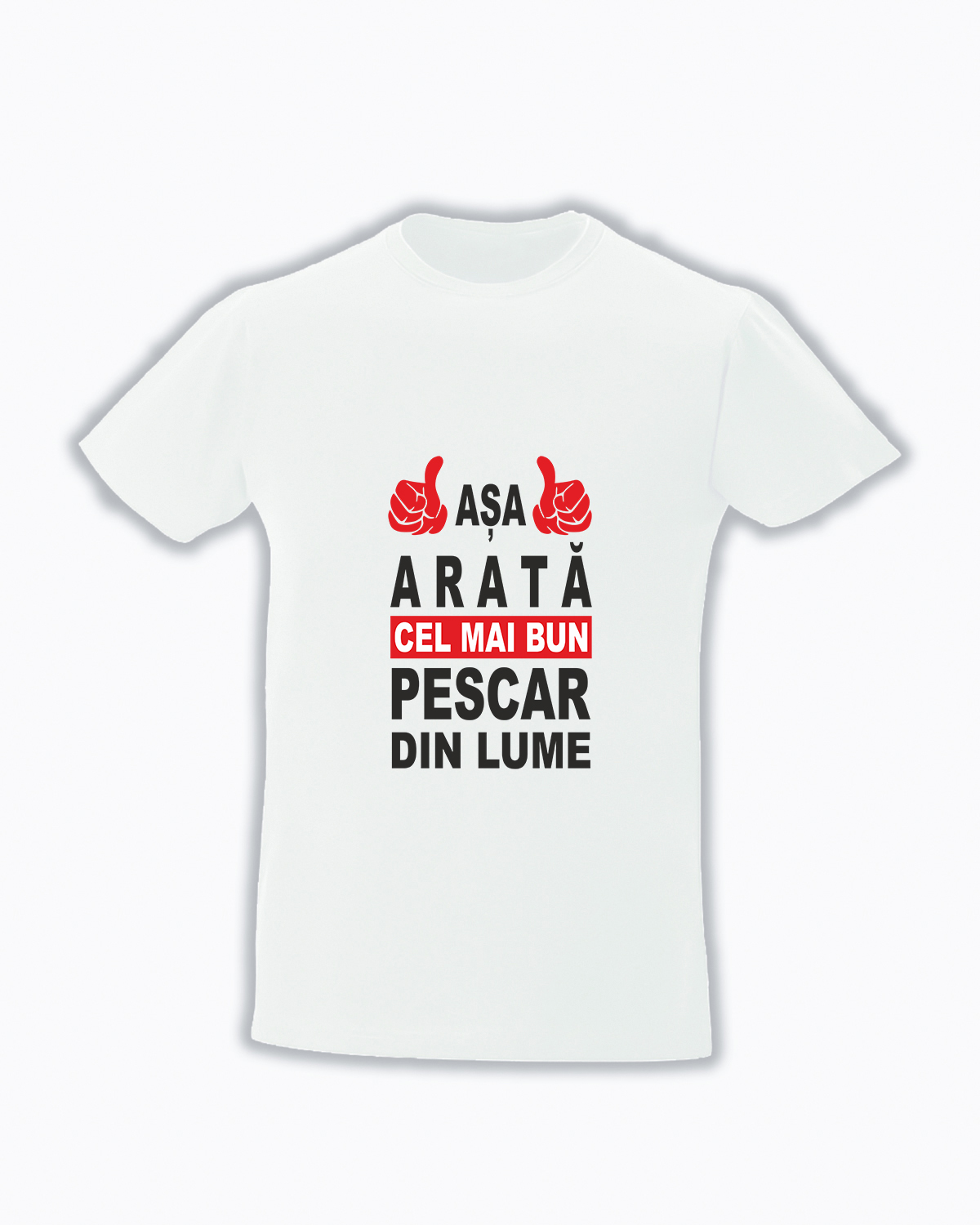 trc099 Asa arata cel mai bun pescar din lume alb Tricou personalizat asa arata cel mai bun pescar din lume cadouri pentru pescari