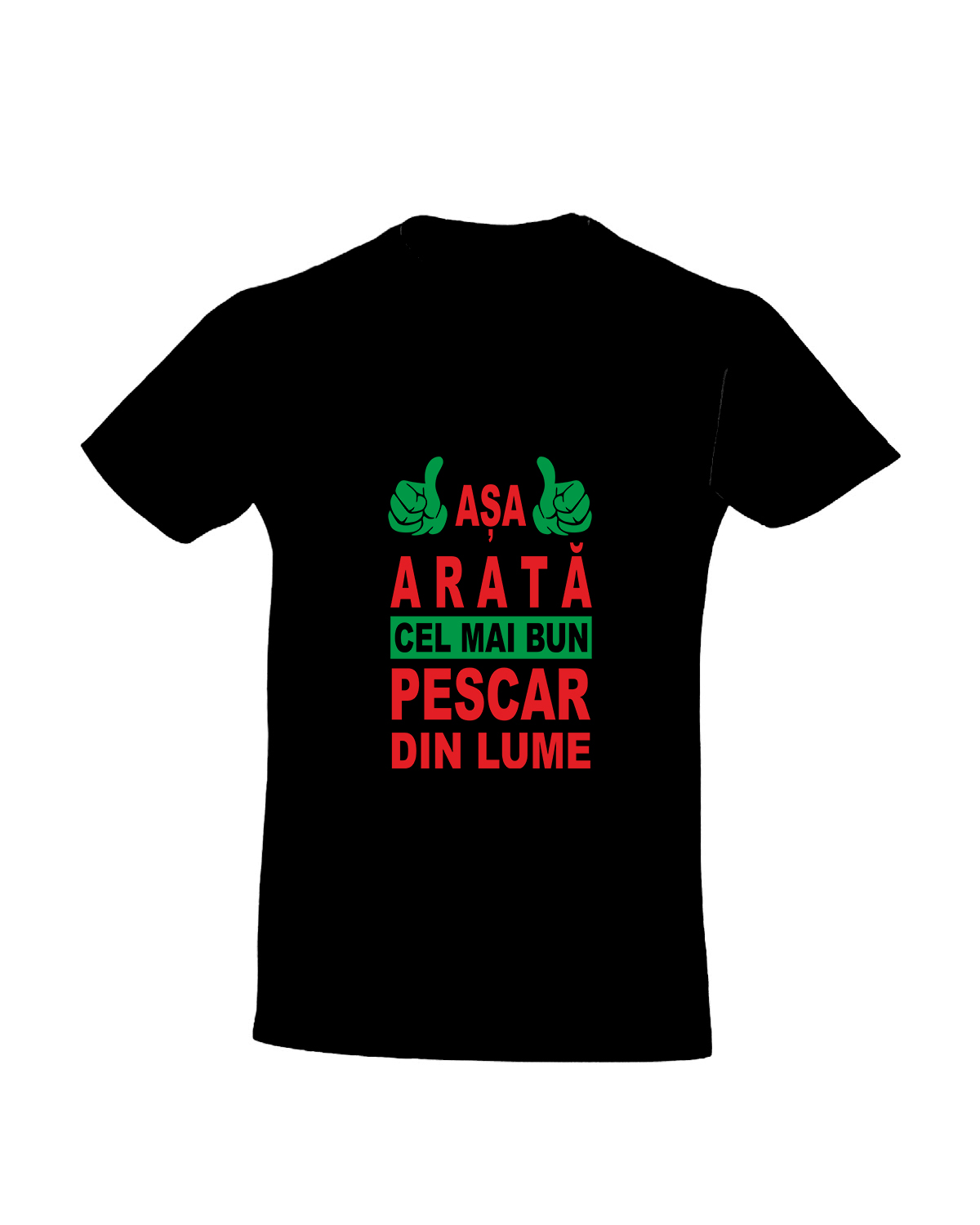 trc099 Asa arata cel mai bun pescar din lume negru Tricou personalizat asa arata cel mai bun pescar din lume cadouri pentru pescari