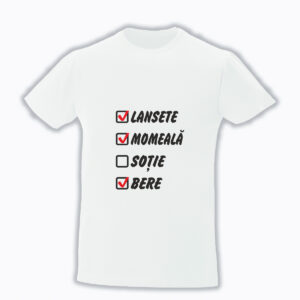 Tricou personalizat Lanseta momeala sotie bere cadouri pentru pescari