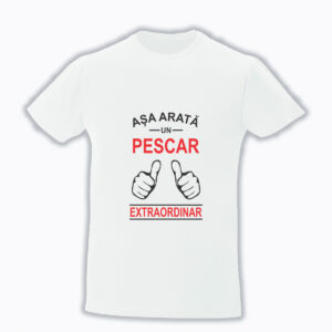 Tricou personalizat Asa arata un pescar extraordinar cadouri pentru pescari tricouri pentru pescari