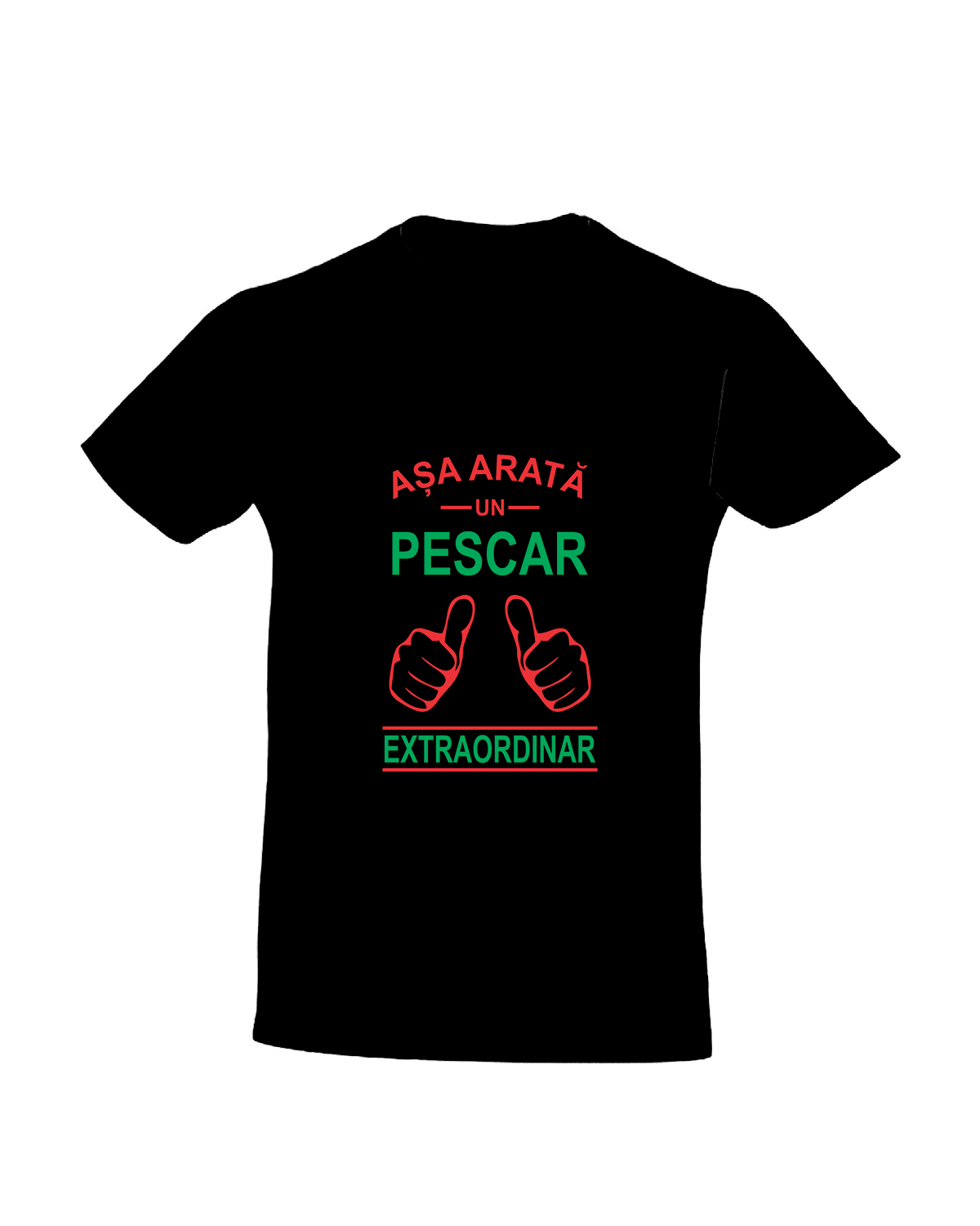 trc106 Asa arata un pescar extraordinar negru Tricou personalizat Asa arata un pescar extraordinar cadouri pentru pescari tricouri pentru pescari