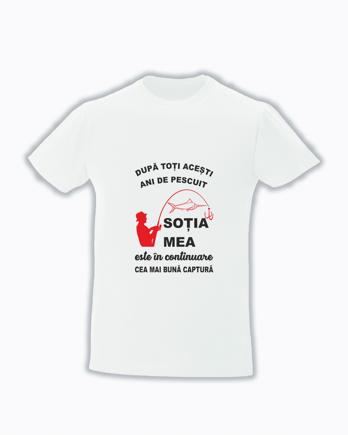 trc107 sotia mea e cea mai buna captura alb tricou personalizat sotia mea e cea mai buna captura tricouri pentru pescari cadouri pentru pescari