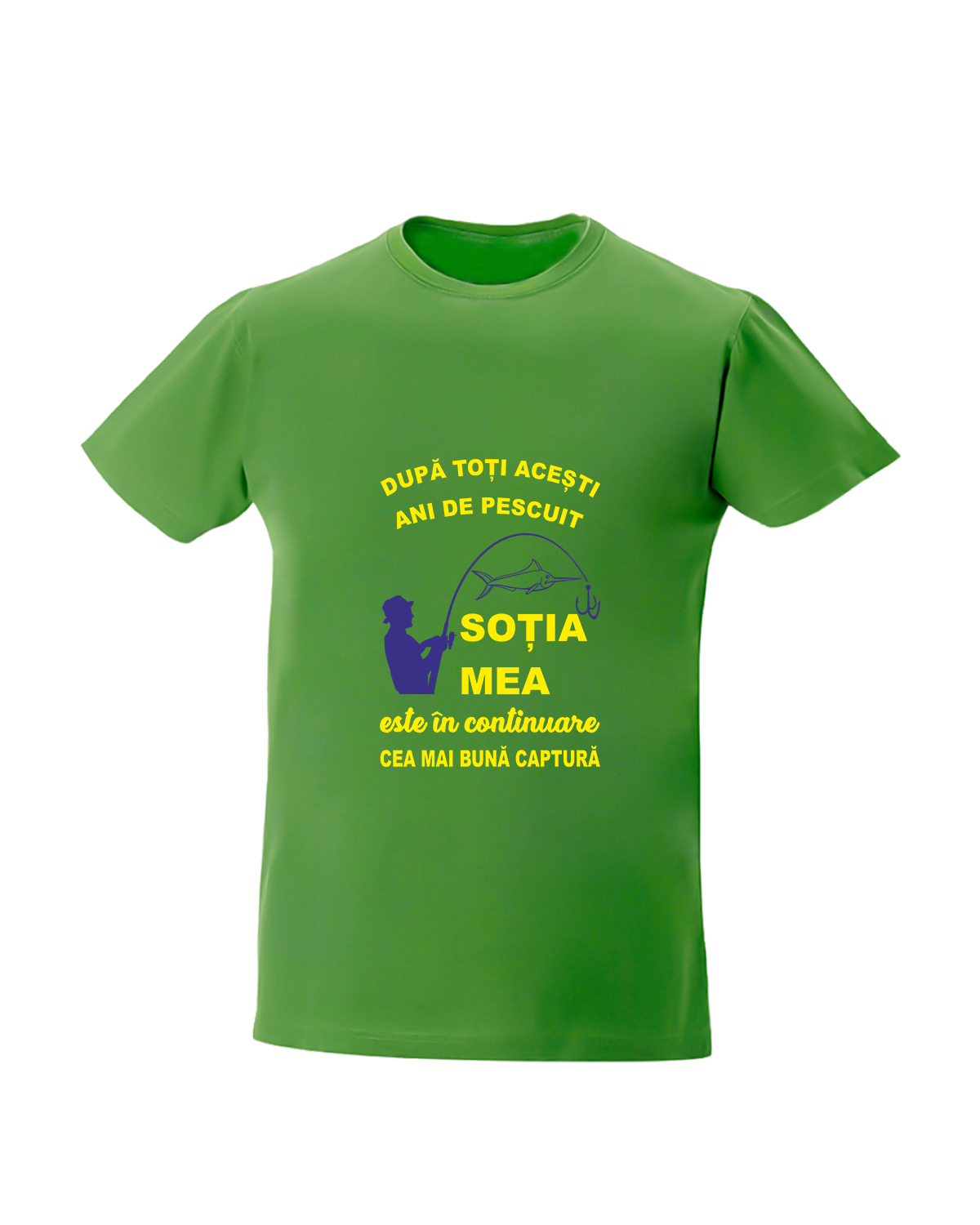 trc107 sotia mea e cea mai buna captura verde tricou personalizat sotia mea e cea mai buna captura tricouri pentru pescari cadouri pentru pescari