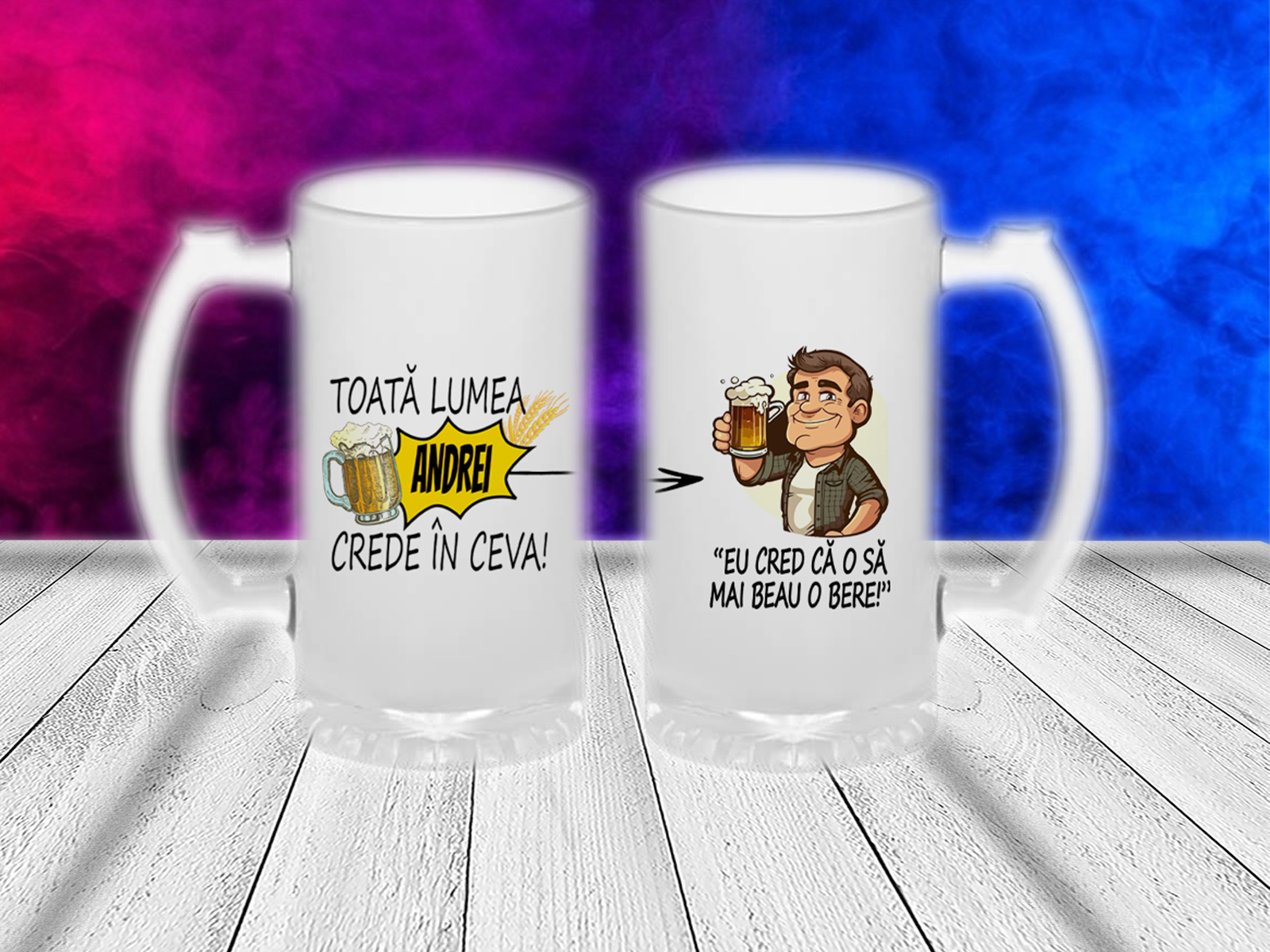 Halba personalizata Toata lumea crede in ceva halbe personalizate