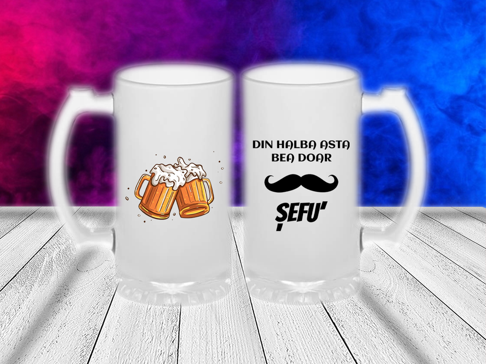 Halba personalizata din halba asta bea doar sefu halbe personalizate cadouri pentru sefi