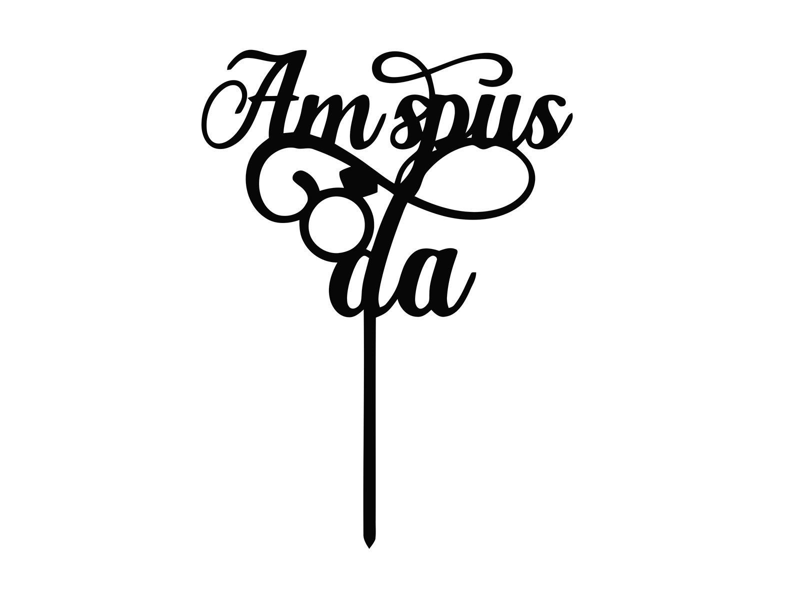 Cake topper Am spus DA