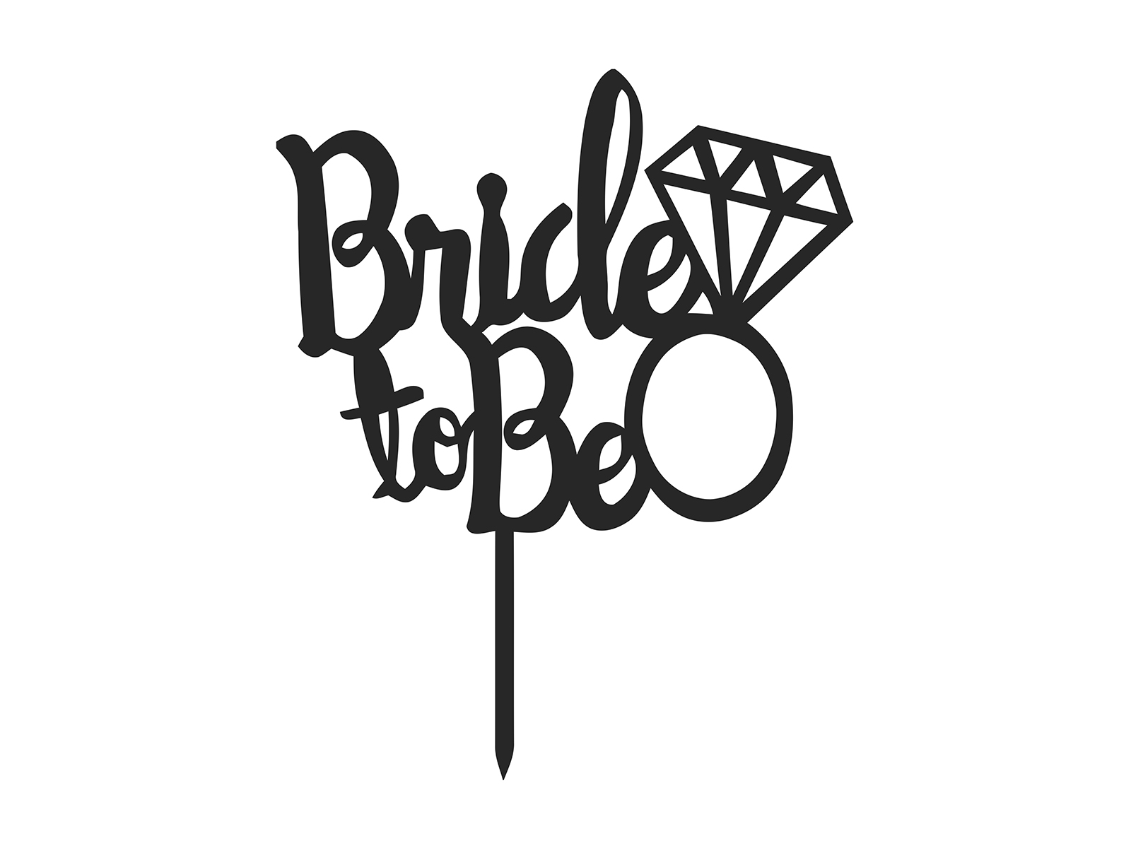 Ckt024 Cake topper Bride to Be Cake topper Bride to Be