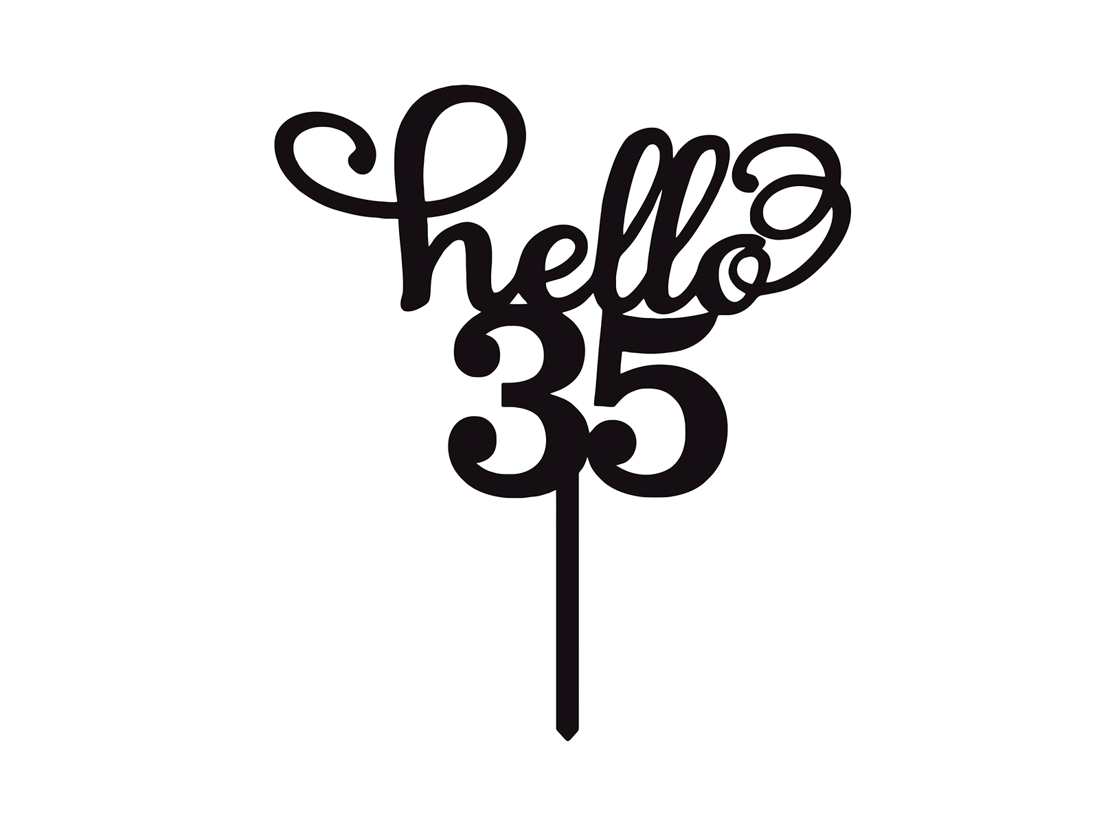 Cake topper Hello Varsta