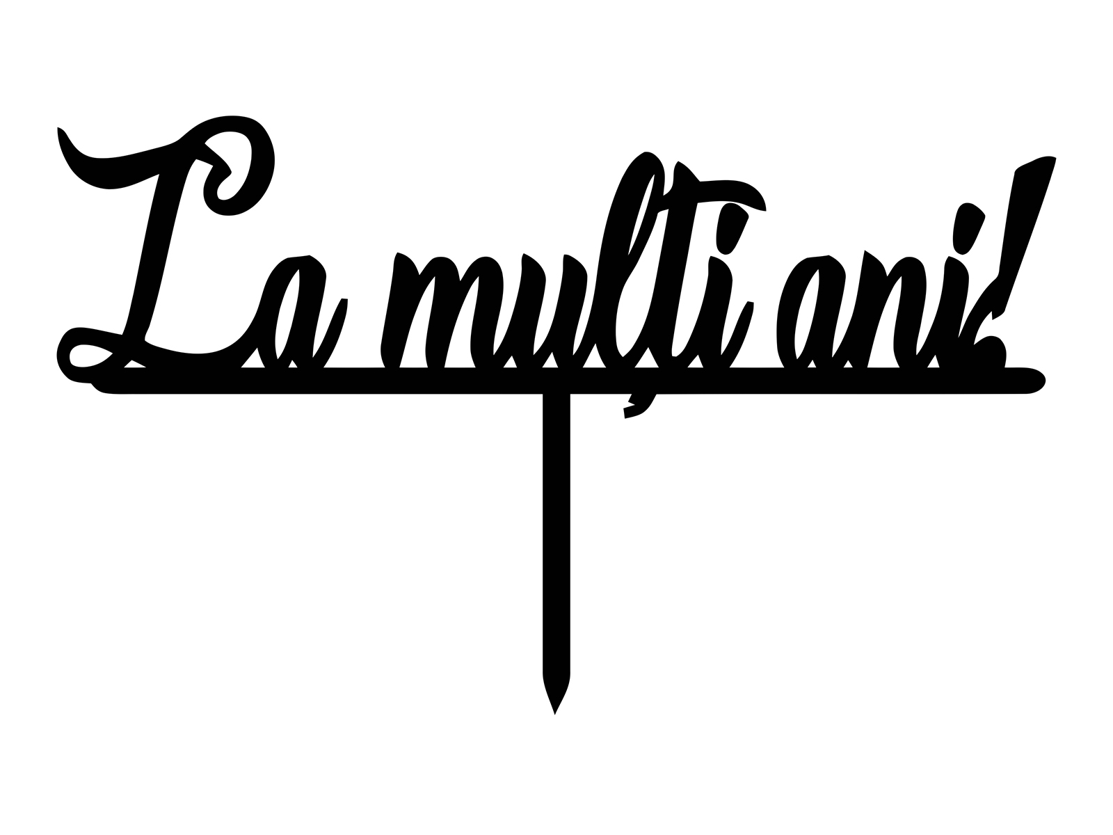 Ckt038 Cake topper La multi ani 3 Cake topper La multi ani 3