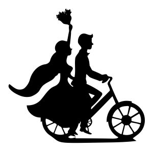 Cake topper Miri pe bicicleta